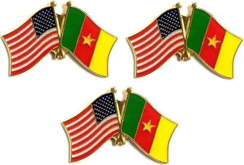 Miniatura 124 de 3 Pines de solapa con banderas de Estados Unidos y países internacionales, paquete de 3 pines dobles con diseño de banderas de Estados Unidos