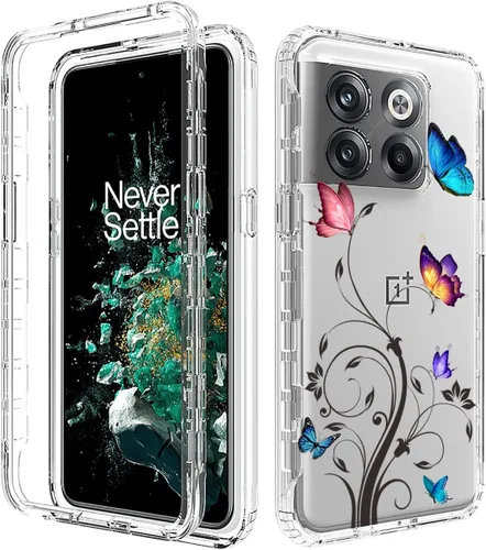 Miniatura 6 de Funda para OnePlus 10T/OnePlus Ace Pro CPH2415 con protector de pantalla de vidrio templado, cuerpo completo transparente con protección de diseño