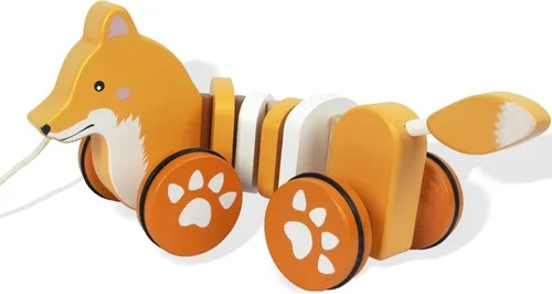 Juguetes de Madera para Bebés Coche, Juguetes de Madera para Bebés con Tirador para Niños Pequeños, Juguetes de Desarrollo para Niña o Niño de 1 Año