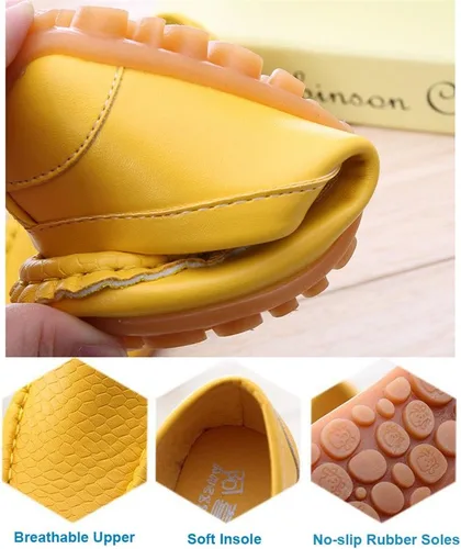 Miniatura 5 de Lonsoen - Mocasines de meter para niños y niñas, suaves y de vestir