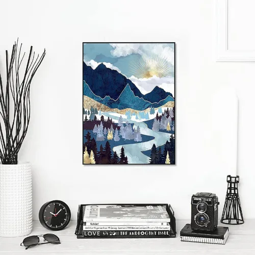 Miniatura 3 de abcGoodefg Kits de Arte de Diamantes para Adultos Paquete de 6, Pinturas de Arte de Diamantes 5D DIY Conjunto de Paisaje de Montaña Taladro Completo