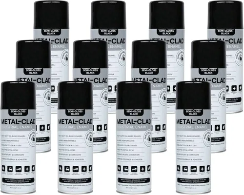 Miniatura 19 de Aerosol de galvanizado en frío de alto brillo de Paints For Industry - Pintura en aerosol de esmalte industrial para acero y metal - Caja de 12