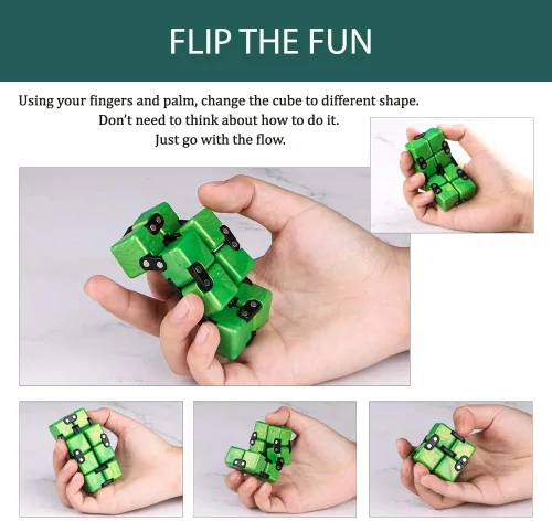 Miniatura 5 de QIYI - Pequeño elefante dorado actualizado juguete Infinity Cube Fidget, genial Mini Gadget, el mejor para aliviar el estrés y la ansiedad y matar