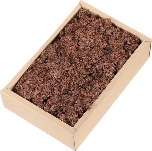 Miniatura 18 de MECCANIXITY Musgo de reno preservado de 7.8 onzas, musgo artificial decorativo negro para plantas en maceta, manualidades de interiores, centros