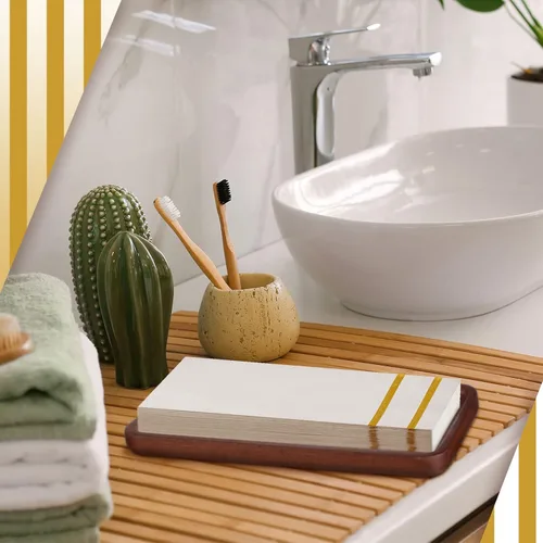Miniatura 6 de Yinder 400 toallas desechables para invitados, toallas de mano de papel a granel, elegantes servilletas de papel decorativas para baño, cocina