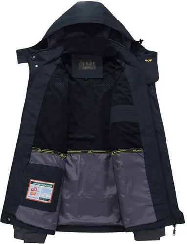 Miniatura 2 de Spmor Chaqueta impermeable con capucha para deportes al aire libre para hombre