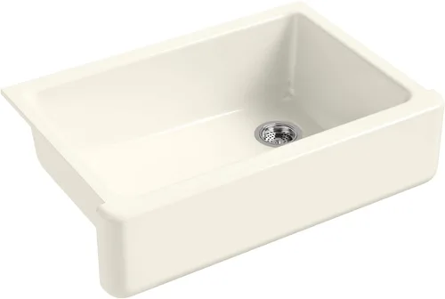Miniatura 55 de KOHLER Whitehaven® K-6427-42 - Fregadero de cocina empotrado de 35-3/4 pulgadas, autorecortable, Smart Divide, Grande/Mediano con Delantal alto