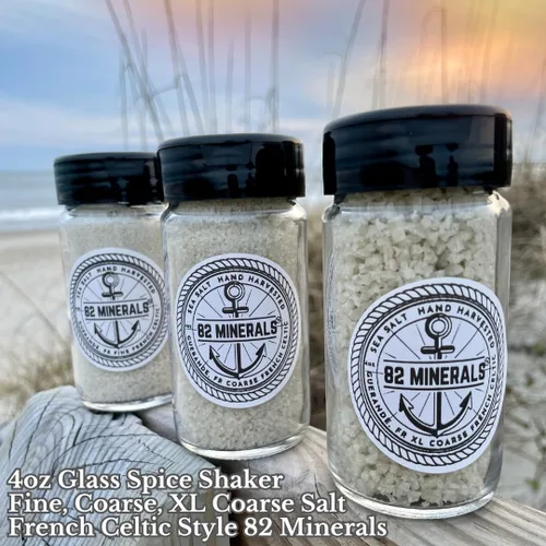 Miniatura 3 de 82 Minerals French Grey Sea Salt - Coctelera gruesa de 4 onzas Sel Gris cosechado a mano de primera calidad Sal de acabado mineral y electrolito