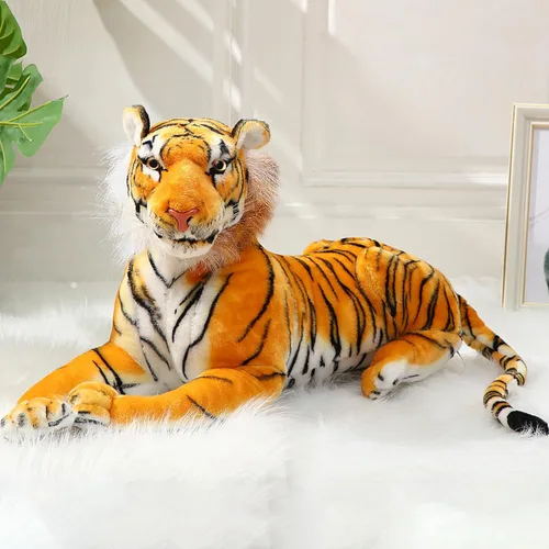 Miniatura 4 de Syhood Juguete gigante de peluche de tigre gigante de 27 pulgadas, adecuado para regalos de cumpleaños