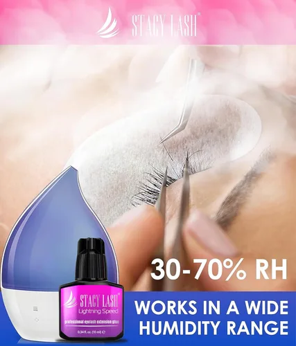 Miniatura 7 de STACY LASH Lightning Speed - Pegamento para extensión de pestañas, 0.34 onzas líquidas, 0.3 segundos en secado/retención, 6-8 semanas/adhesivo negro