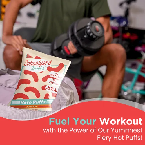 Miniatura 7 de Schoolyard Keto (Fiery Hot) Protein Puffs - Bajo en carbohidratos, bajo en azúcar, 14g de proteína, sin gluten, aperitivo alto en proteínas