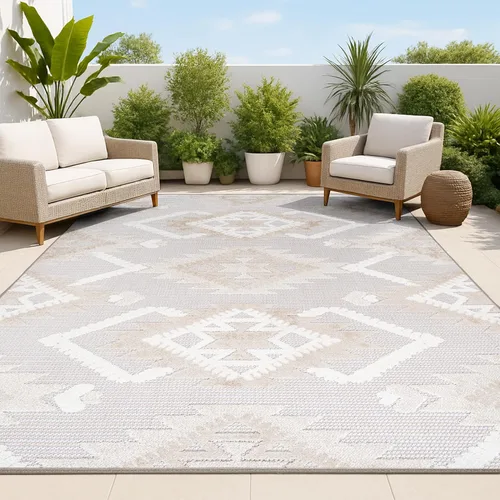 Miniatura 9 de JONATHAN Y Alfombra de pasillo Kilim Diamante Neutro para interiores y exteriores, 2 x 8 pies, color beige/gris, Sumak pelo alto y bajo para patio