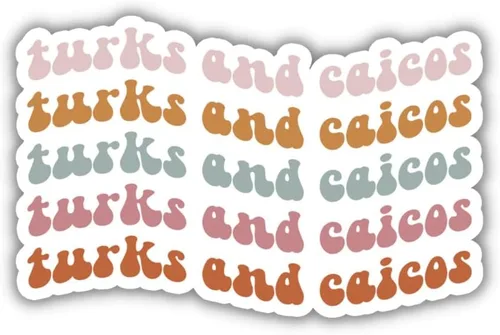 Miniatura 11 de Turks and Caicos Retro Travel Sticker, Multiple Colors, Vinyl Laptop, Water Bottle, Planner Journal Sticker, Places I've Been, Luggage Decal