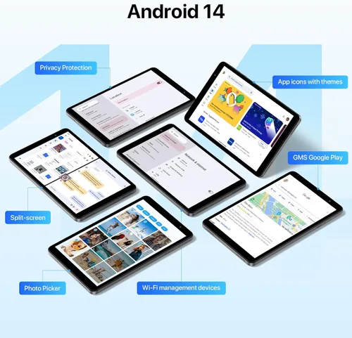 Miniatura 3 de UMIDIGI G1 Tab mini Android 14 Nueva Tablet 2024, 7(3+4)GB+32GB 1TB expandible, Modelo Wi-Fi 6, Tablet de 8 pulgadas con procesador Quad-Core hasta