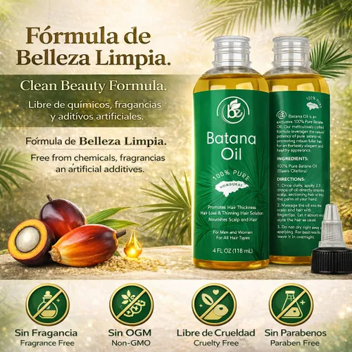 Miniatura 6 de Aceite de batana (paquete de 2) – Aceite crudo 100% puro y natural – 4 onzas líquidas por botella, apoya la fuerza del cabello, grosor y salud