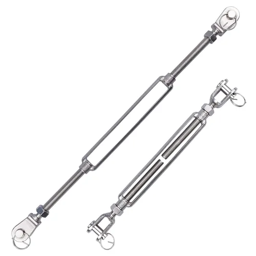 Miniatura 4 de Tensores de mandíbula y mandíbula SS de 1/2 x 6.5 pulgadas M12, acero inoxidable 304, carga de 2200 libras (2 unidades)