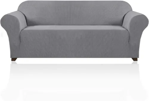 Miniatura 38 de PrinceDeco Funda elástica para sofá de 3 cojines, protector de muebles con parte inferior elástica antideslizante, apta para perros