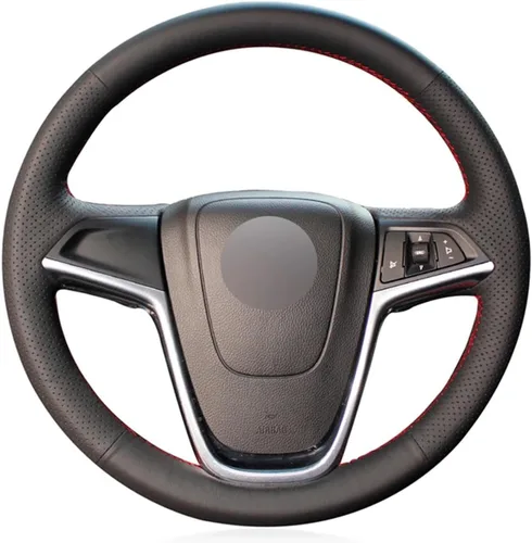 Fit for Vauxhall Zafira (C) 2011-2016,Car Steering Wheel Cover,Car Black Steering Wheel Cover,Car Hand-Sewn Steering Wheel Cover