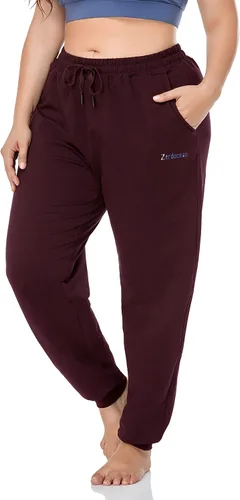 Miniatura 2 de ZERDOCEAN Pantalones deportivos de talla grande para mujer, pantalones deportivos ajustados para entrenamiento, yoga, descanso, con bolsillos