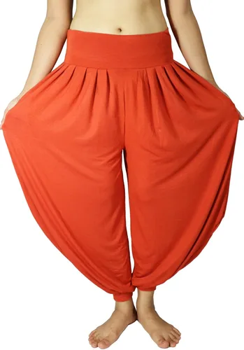 Miniatura 9 de Lovely Creations Pantalones holgados con cintura elástica y harem Aladdin para mujer