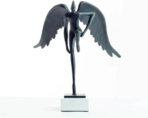 Miniatura 15 de Estatua de ángel sin cabeza de metal famoso de 20 pulgadas en pedestal blanco para exhibición del museo y decoración del hogar