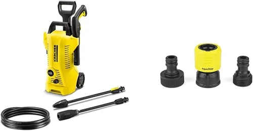 Kärcher - Paquete de lavadora eléctrica a presión de 1700 PSI K 2 con 2 varitas de pulverización, manguera de 26 pies y kit de adaptador de manguera