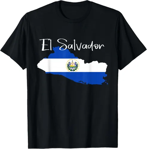 Camiseta con la bandera de El Salvador, mapa de El Salvador, camiseta de Salvador para mujer