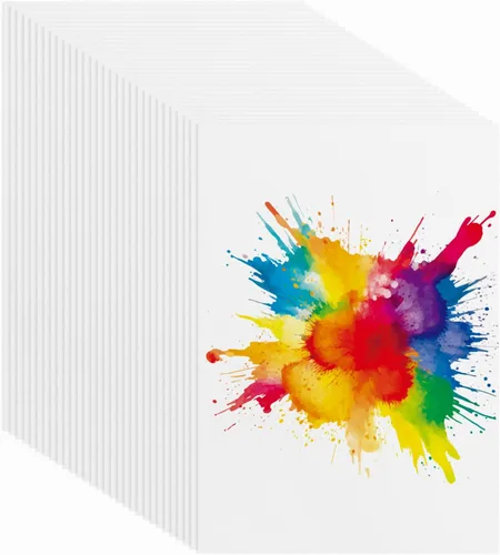 PATIKIL 40 hojas de papel de acuarela de algodón de 140 libras/10.58 oz/m², prensa en frío, papel de pintura para colorear al agua, pintura