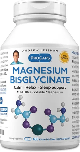 Miniatura 9 de ANDREW LESSMAN Bisglicinato de magnesio - 240 cápsulas - 70 mg. Suave, altamente absorbente, no laxante, calmante magnesio para relajación.