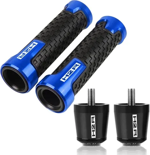 Miniatura 9 de SCUUBE Handlebar Plug for Kawasaki H2 H2R 2015-2016 Motorcycle Handlebar Hand Grips Anti Skid Handle Bar Cap Ends Plug CNC Aluminum Accessories Black