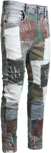 Miniatura 188 de Enrica Pantalones vaqueros estampados casuales para hombre