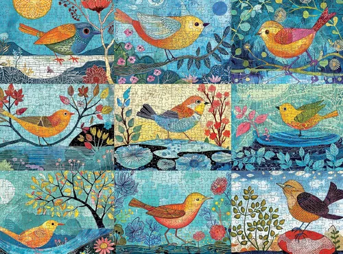 Miniatura 5 de Cross & Glory - Birds of a Feather - Rompecabezas de 1000 piezas para adultos Arte artístico de retrato de pájaro Rompecabezas de corte de cinta