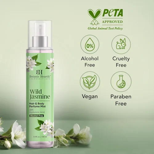 Miniatura 6 de Botanic Hearth Wild Jasmine - Perfume para el cabello para mujeres y perfume corporal en espray de 3.4 onzas líquidas, sin alcohol, hidratante