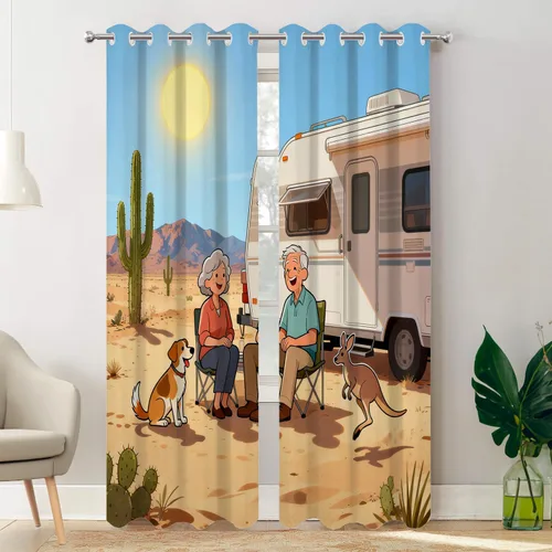 Miniatura 72 de Batmerry Silueta de hombre y niño, marco en forma de corazón con figuras, tratamiento de ventana, cortina corta de cocina multicapa de poliéster