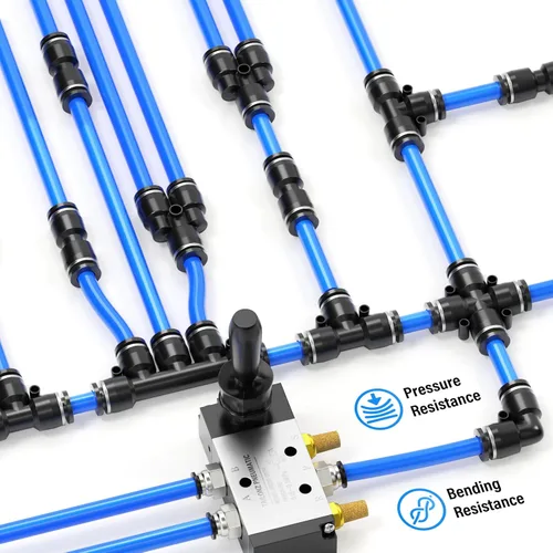 Miniatura 4 de TAILONZ PNEUMATIC, manguera de aire de poliuretano, tubo, tubo de 10 metros, 8 mm DI x 5 mm DE, color azul Azul PU.