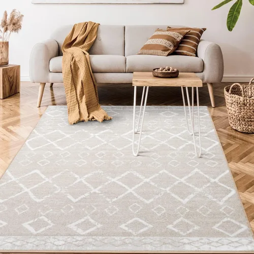 Antep Rugs - Alfombras antideslizantes de 5 x 7 pies (antideslizante) con parte trasera de goma, de estilo antiguo, bohemio, marroquí y con pelo Azul