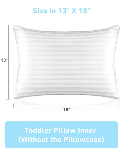 Miniatura 6 de Almohada para niños pequeños, 13 x 18 pulgadas, almohadas para niños para dormir, almohada lavable a máquina, perfecta para viajes, cuna para niños