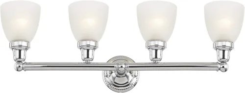 Miniatura 6 de Livex Lighting 1024-05 Classic - Lámpara de baño con 4 luces, cromada