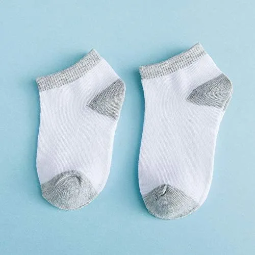 Miniatura 4 de Dejian - Calcetines tobilleros de algodón para niños y niñas, 12 pares