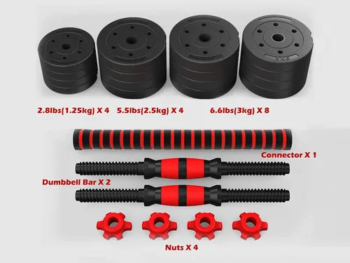 Miniatura 2 de Juego de mancuernas de peso ajustable de 88 libras, mancuernas de peso libre con barra de conexión utilizadas como juego de mancuernas para hombres