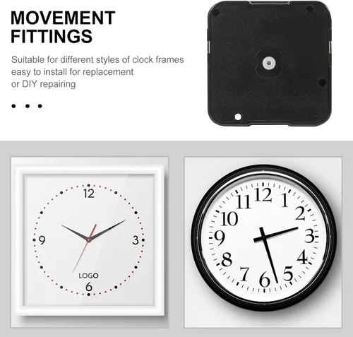 Miniatura 5 de Mecanismo de reloj de cuarzo de repuesto de mecanismo de reloj, piezas de reparación de cuarzo a pilas (sin roscar 0.315 pulgadas)