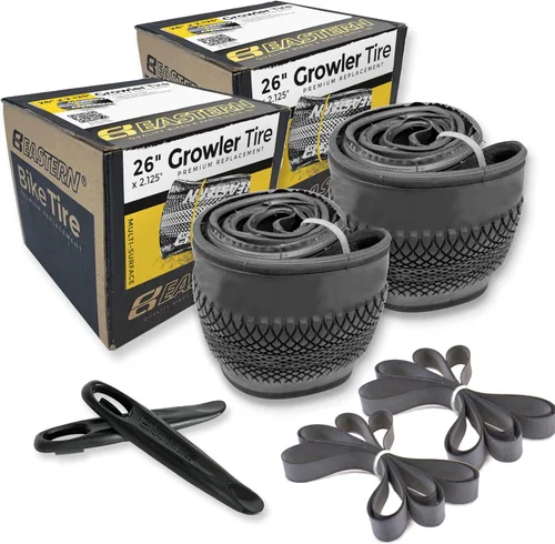 Miniatura 11 de Eastern Bikes Growler Neumático 26 x 2.125 pulgadas Kits de repuesto de neumáticos con o sin tubos interiores. Incluye herramientas. Se adapta a
