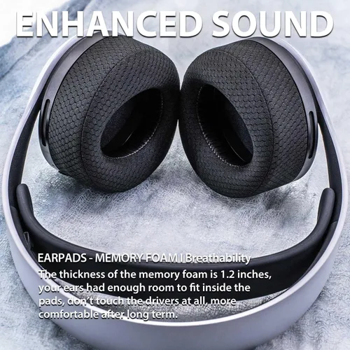 Miniatura 7 de Almohadillas de repuesto para PS5 para PlayStation 5 Pulse 3D PS5 - Almohadillas para los oídos PS5 (malla transpirable)