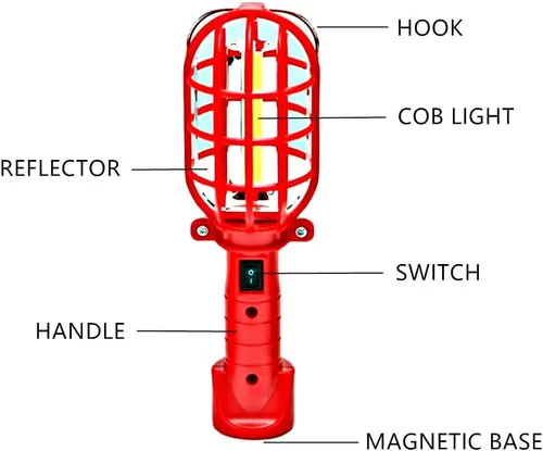 Miniatura 2 de Luz de trabajo COB ultra brillante 3 en 1 manos libres con base magnética y gancho, luz de trabajo LED de emergencia al aire libre mejora el brillo