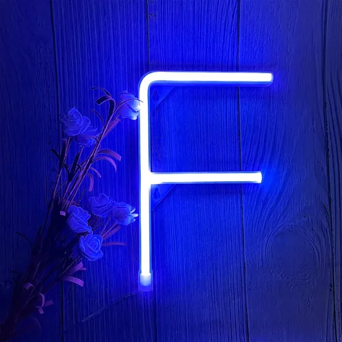 Miniatura 30 de ENUOLI Letrero de Letras de Neón Azul - Letras de Alfabeto de Arte de Neón LED Alimentadas por Batería/USB para Boda, Cumpleaños, Navidad