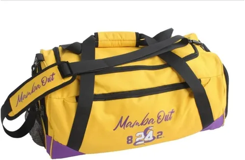 Bolsa de lona Kobe para viajar. Bolsas de gimnasio deportivas para hombres, bolsa de transporte para viajes. Bolsa de lona amarilla de los Lakers,