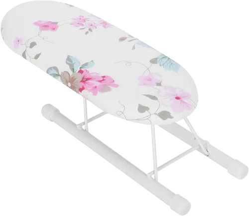 Miniatura 12 de Tabla de planchar, tabla de planchar de mesa con patas plegables y cubierta de algodón, mini tabla de planchar, puños plegables
