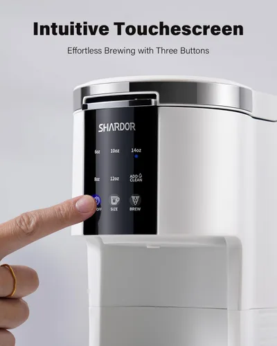 Miniatura 4 de SHARDOR Cafetera 3 en 1 para cápsulas K Cup, cafetera de una sola porción para cápsulas K Cup y café molido y tés, tamaños de preparación de 6 a 14