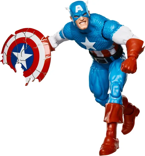 Miniatura 5 de Marvel Legends Series Capitán América, Avengers Retro Marvel Comics Secret Wars Figura de acción coleccionable de 6 pulgadas con escudo