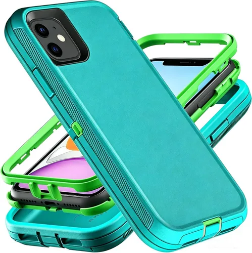 YmhxcY Funda para iPhone 11 a prueba de golpes, a prueba de caídas, a prueba de polvo, a prueba de caídas, 3 capas, duradera, funda de teléfono de